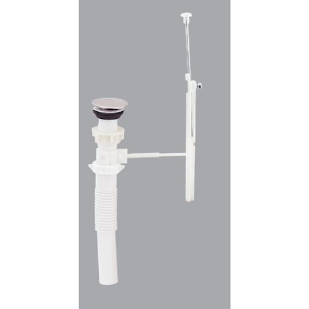 All-Source 1-1/4 In. Chrome-Plated/Plastic Flexible Pop-Up Assembly 494860